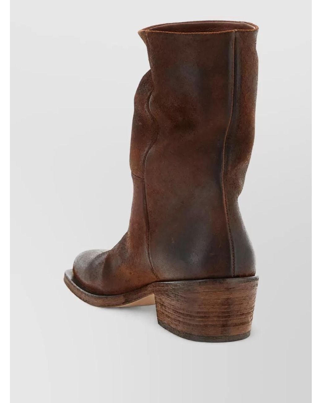 Marsèll Brown Leather Texan Ankle Boots