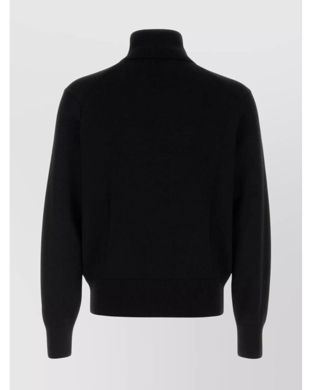 AMI Black Merino Wool Turtleneck Sweater for men