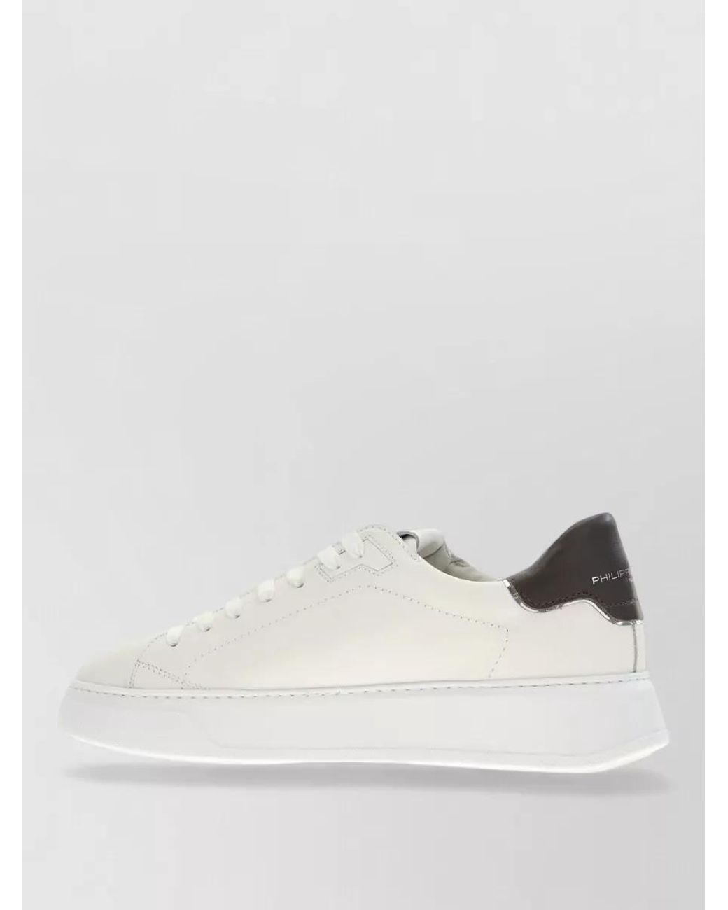 Philippe Model Natural Leather Lace-Up Sneakers for men