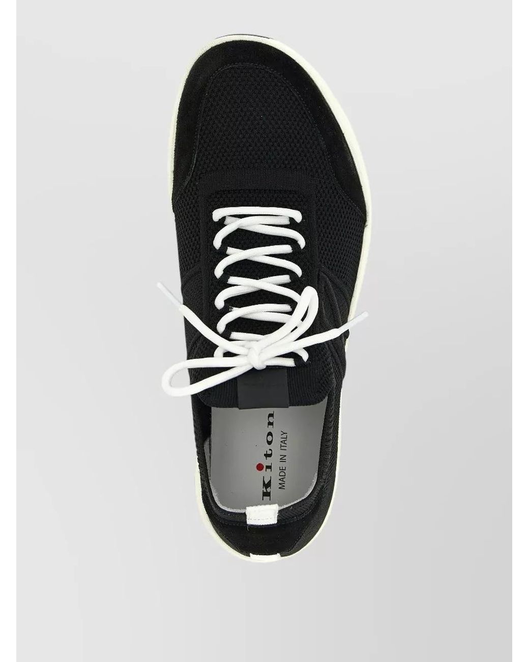 Kiton Blue Technical Cotton Sneakers for men