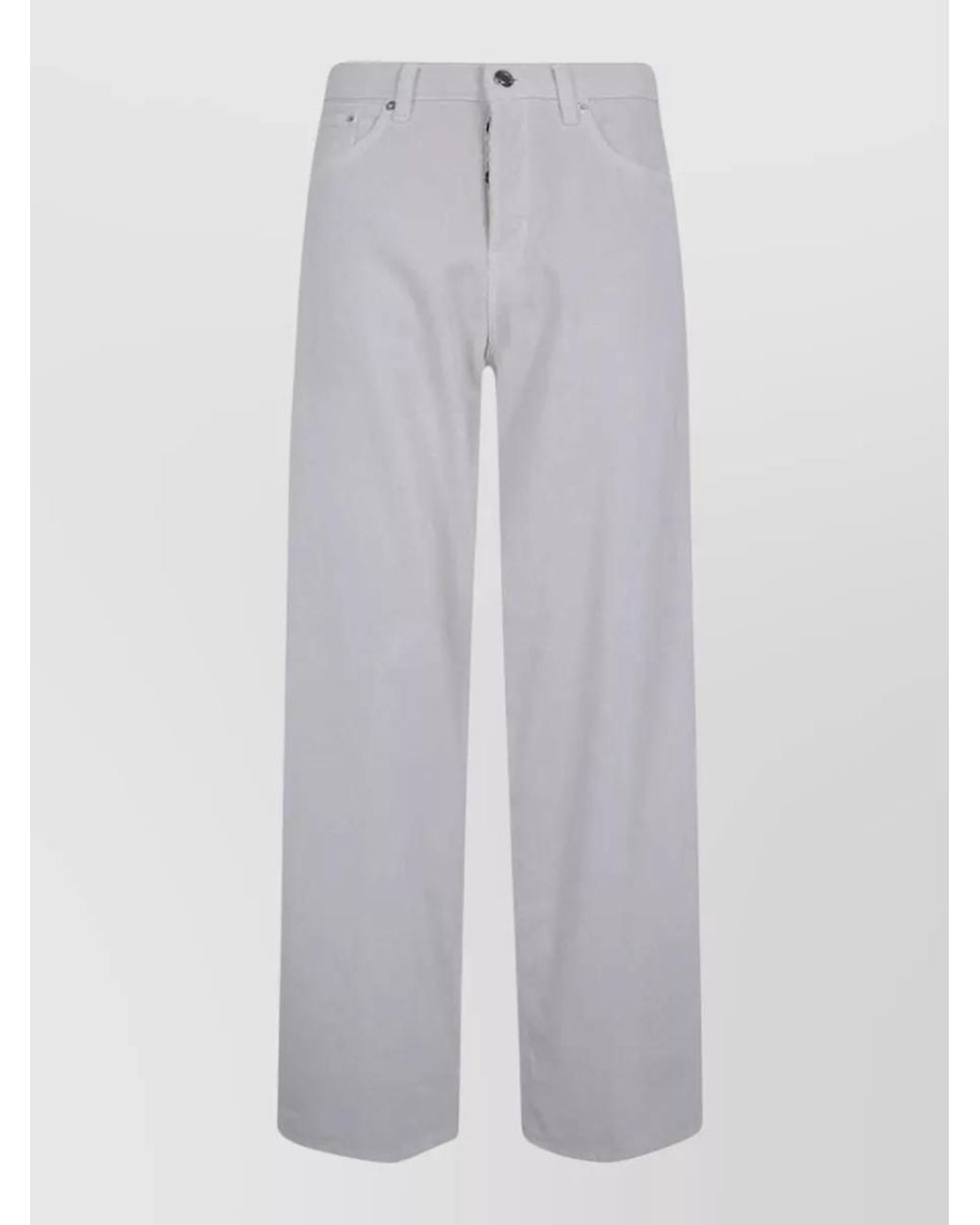 Haikure White Bethany Velvet Pier Wide-Leg Jeans