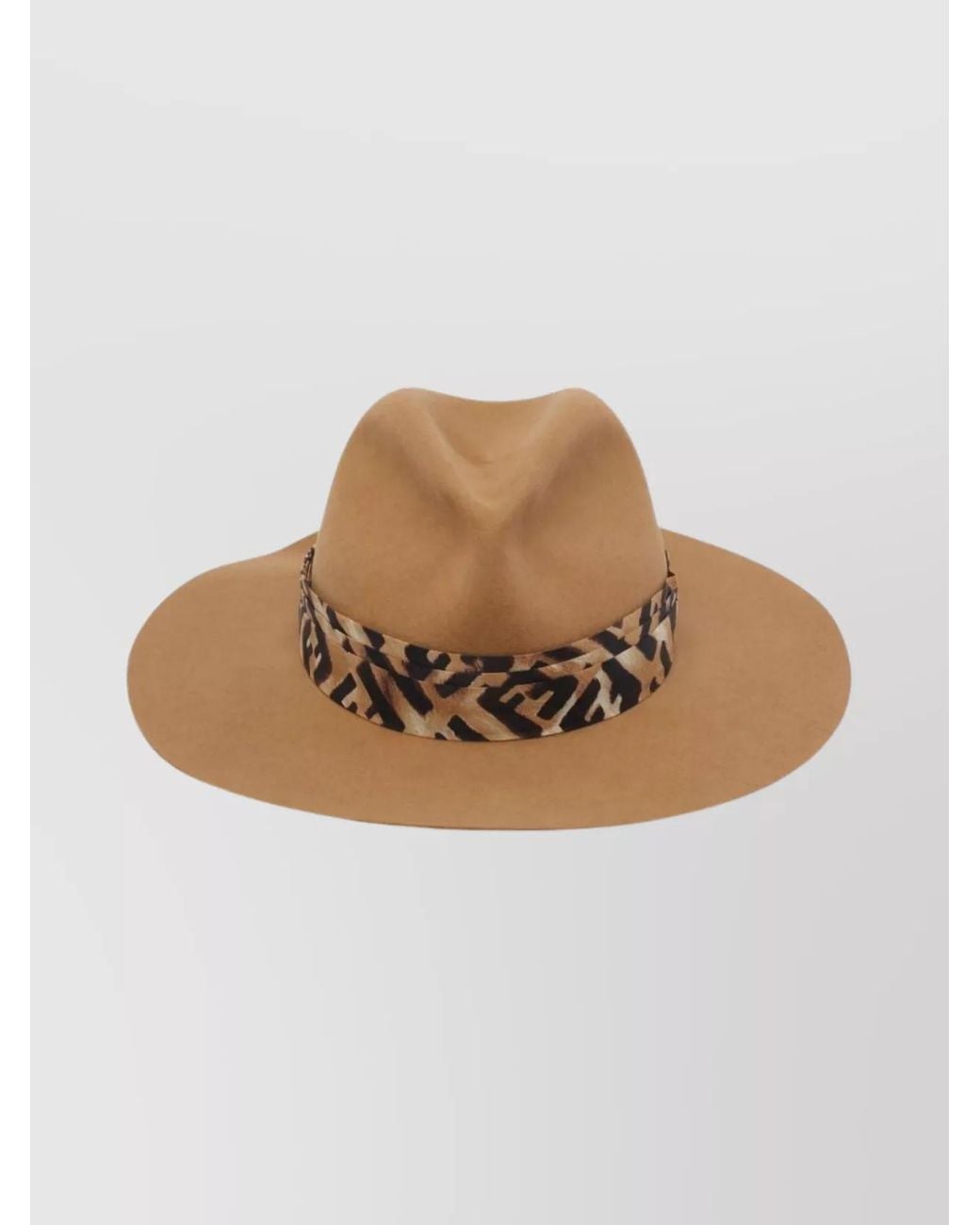 Fendi Natural Wool Fedora Hat