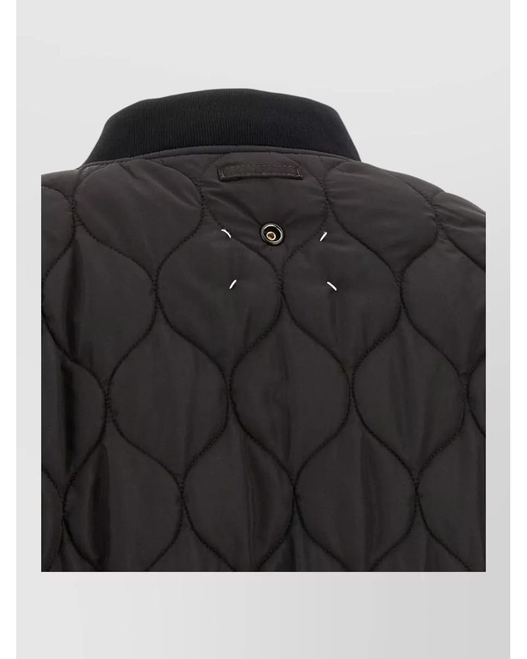 Maison Margiela Black Reversible Quilted Bomber Jacket