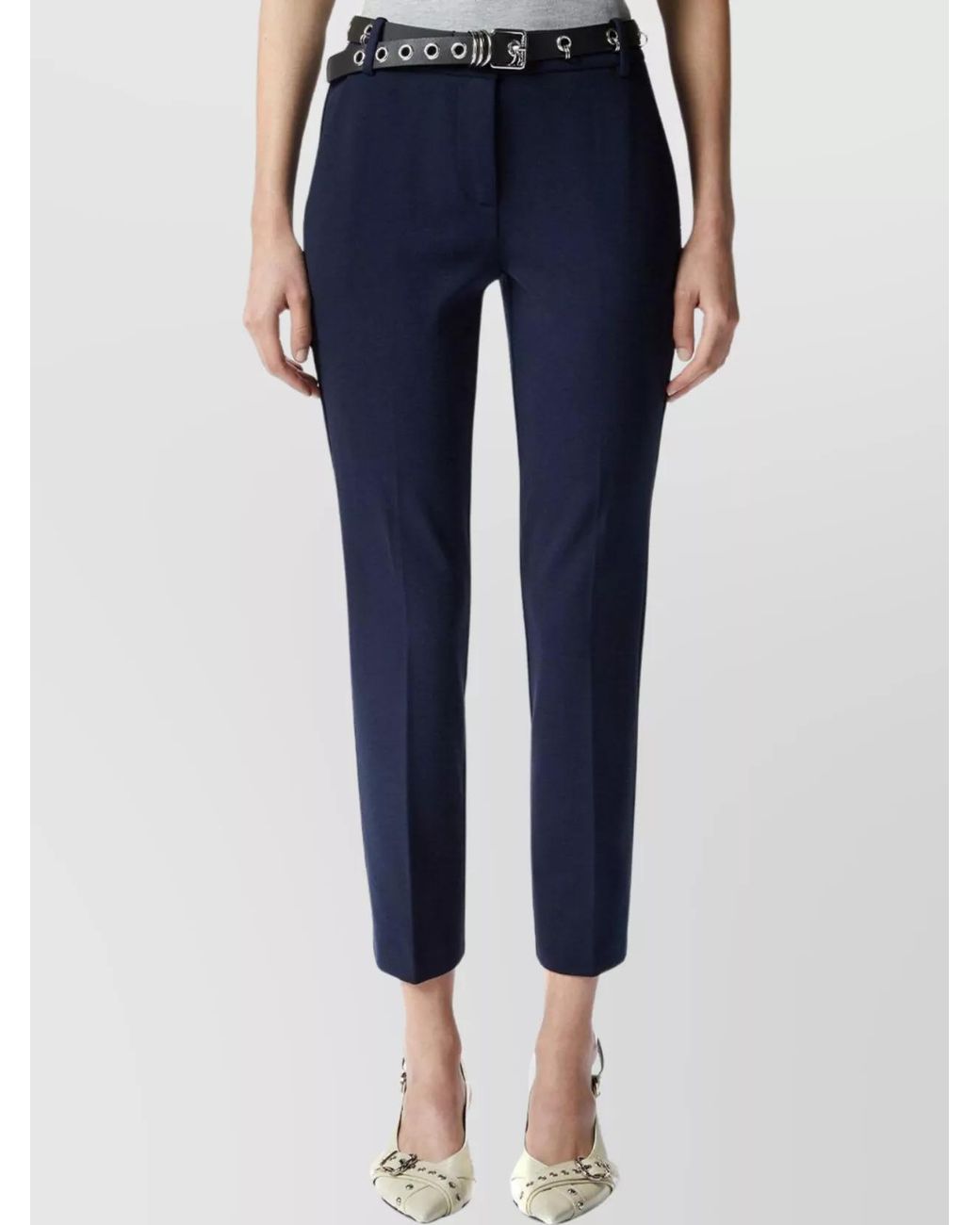 Pinko Blue Cropped Trousers