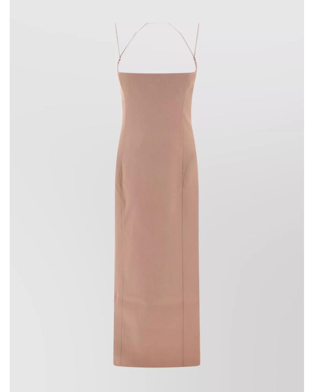 The Attico White Virgin Wool Midi Dress