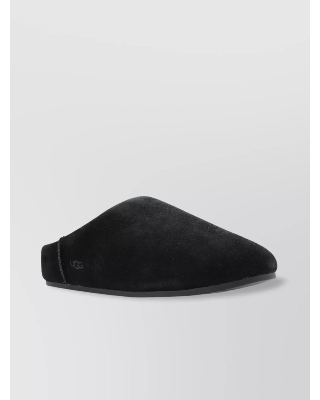 Ugg Black Suede Leather Open Toe Slippers