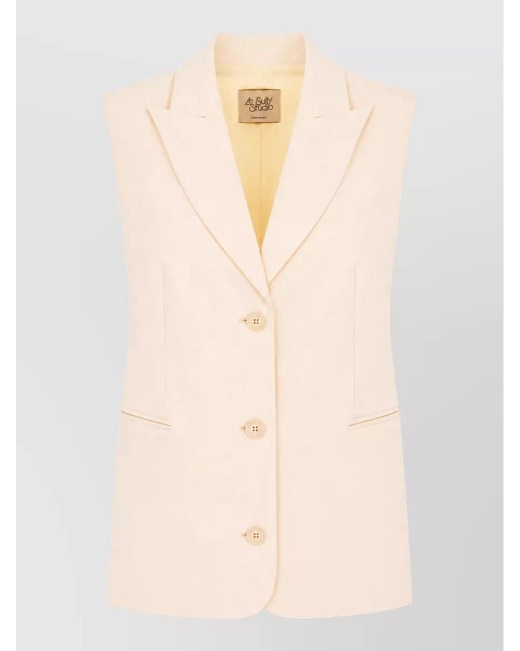 LE SULLY STUDIO Natural Single-Breasted Suit Jacket
