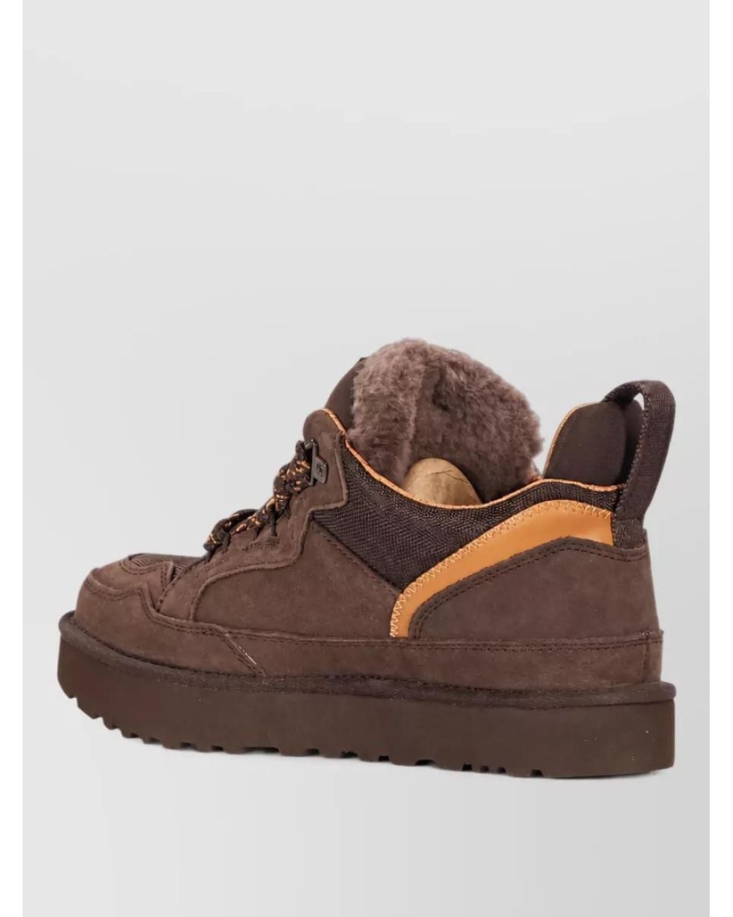 Ugg Brown Suede Leather Low-Top Sneakers for men