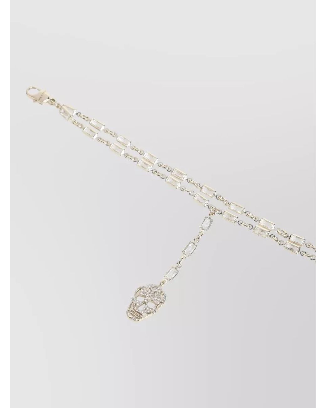 McQueen White Skull Charm Bracelet