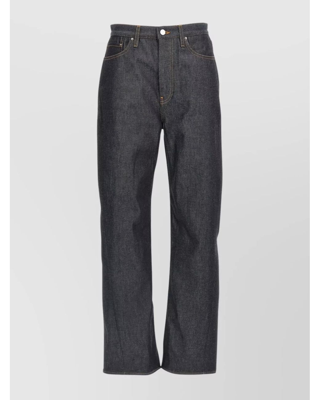 Totême Gray Denim Straight-Leg Jeans