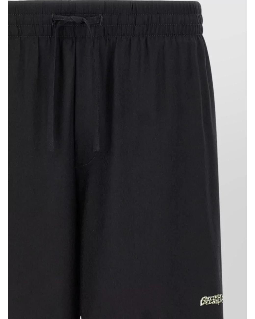 Casablanca Black Silk Volcano Deck Shorts for men