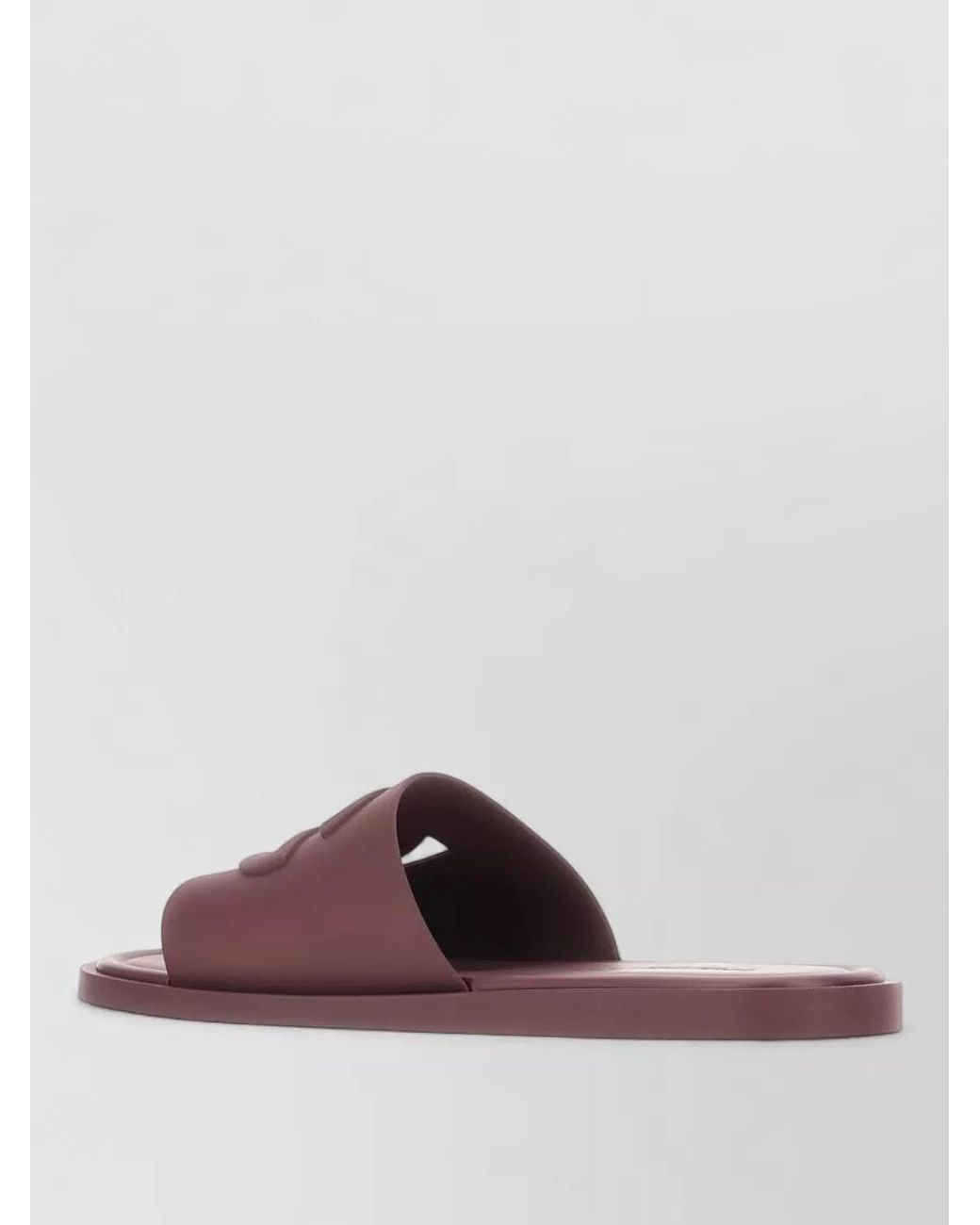Dolce & Gabbana Brown Rubber Logo Slides for men