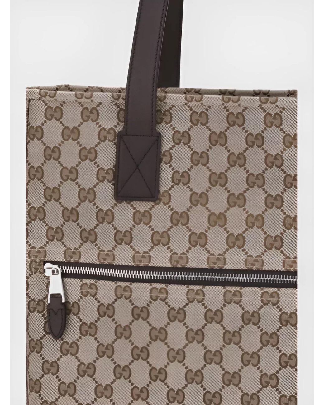 Gucci Natural Monogram Canvas Tote Bag for men