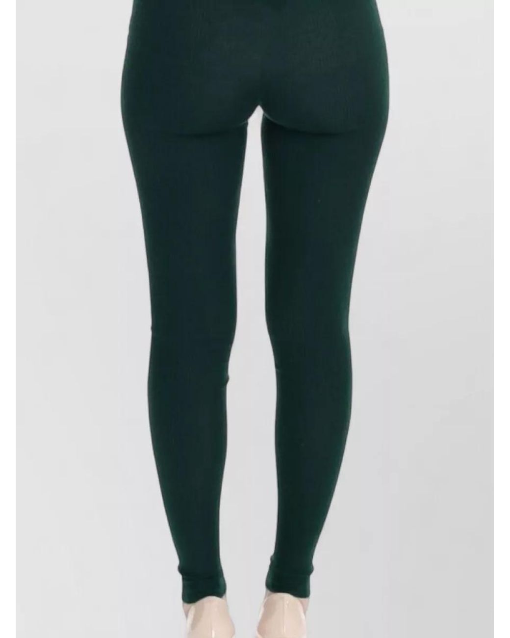 Dolce & Gabbana Green Cashmere High-Rise Leggings