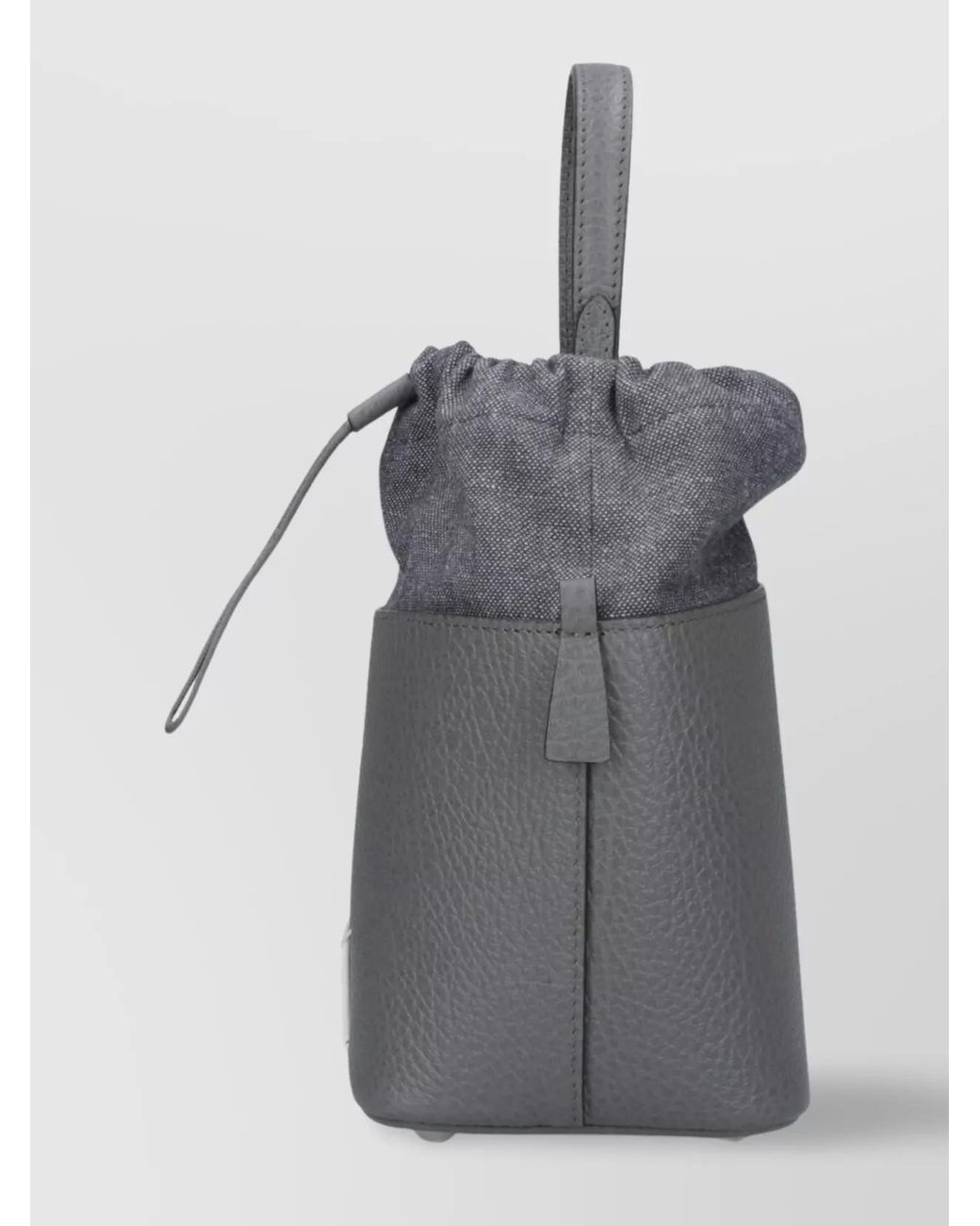 Maison Margiela Gray Leather Bucket Bag
