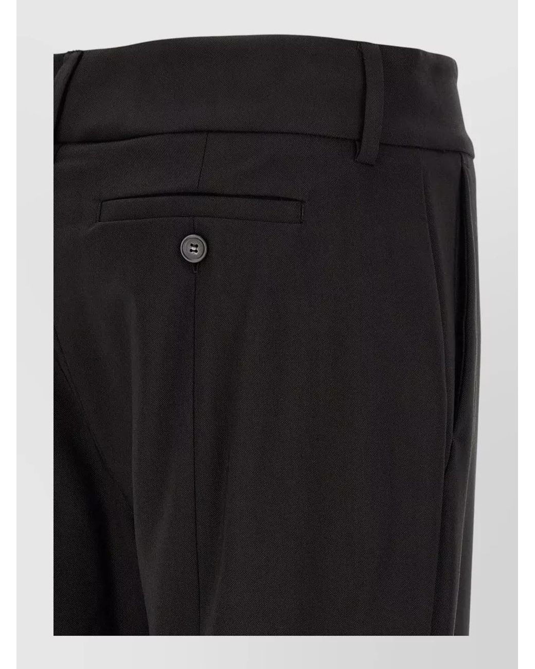 Sportmax Black High-Rise Cigarette Trousers
