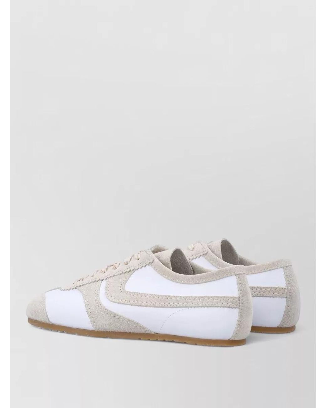 Dries Van Noten White Leather Low-Top Sneakers for men