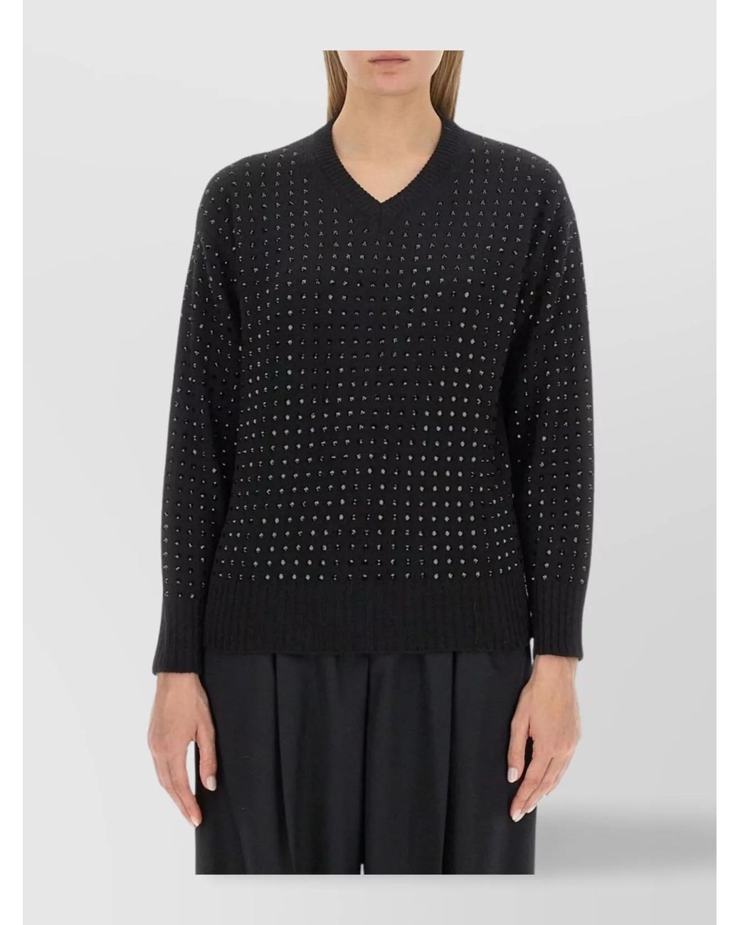 Sportmax Blue Oversized Wool Jumper