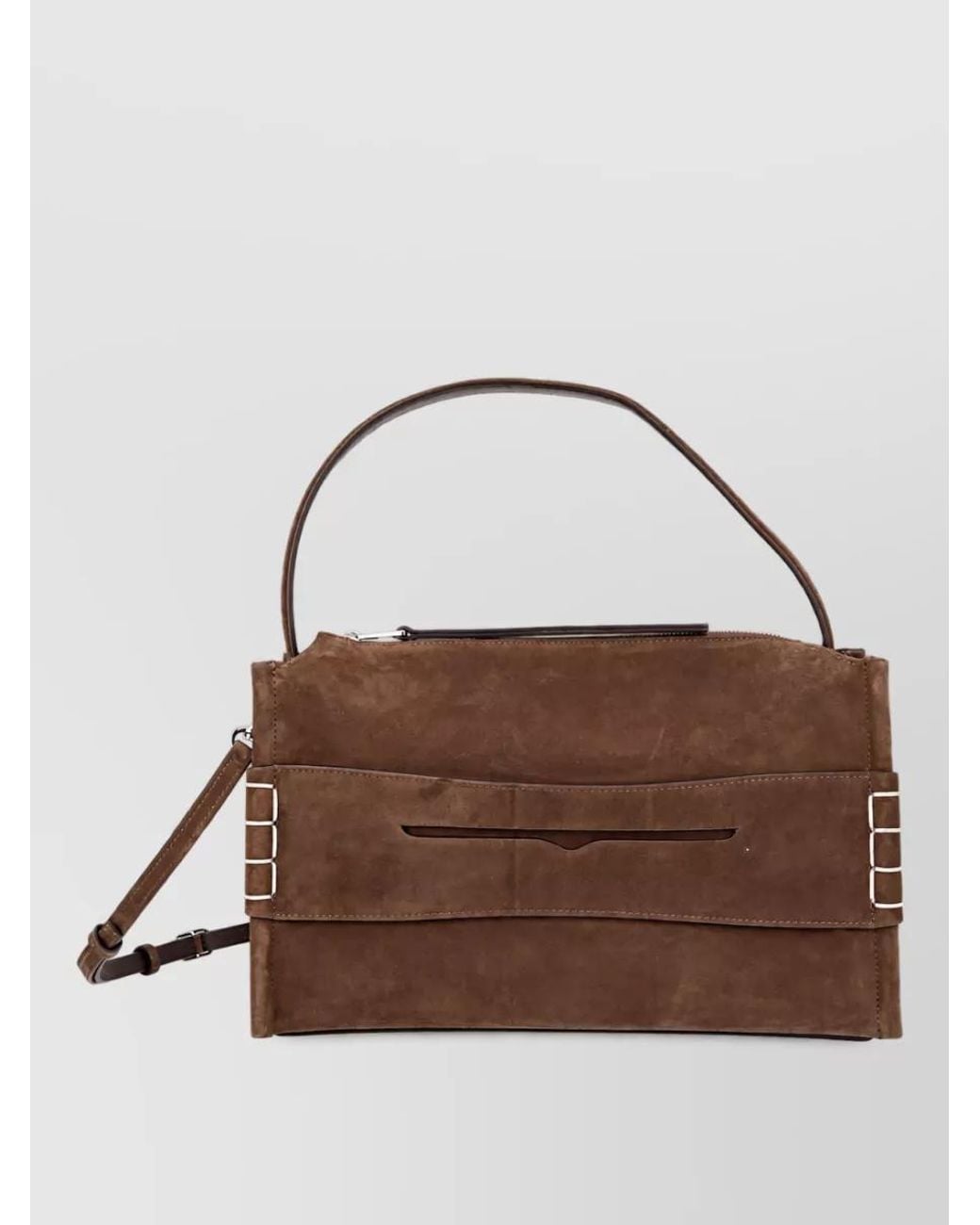 J.W. Anderson Brown Leather Clutch Bag
