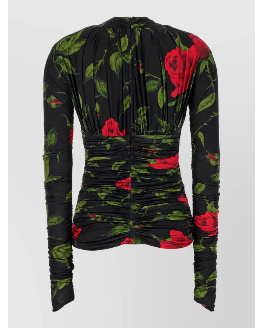 Blumarine Black Printed Stretch Jersey Blouse