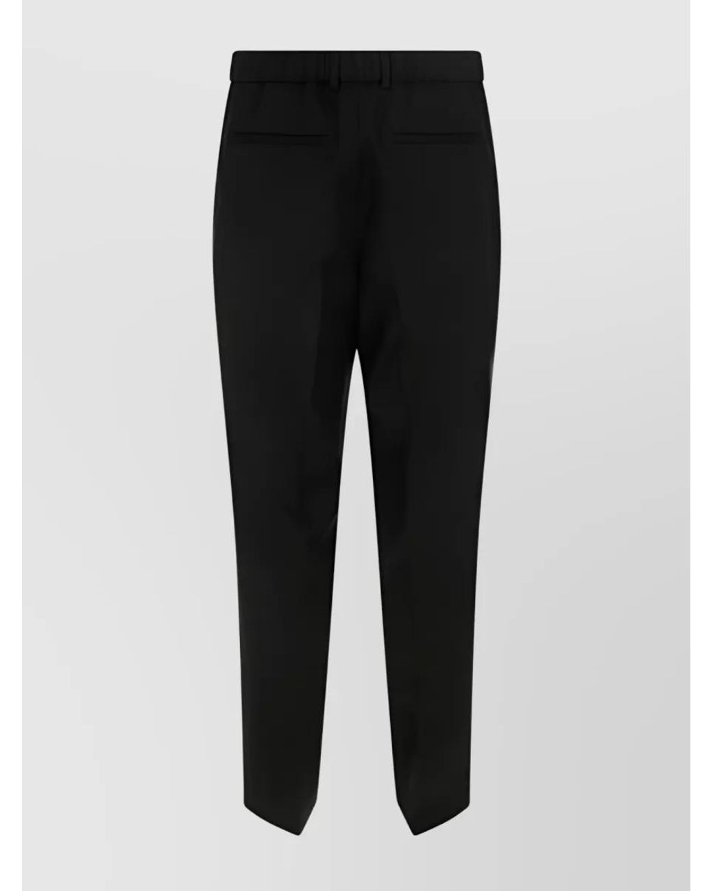 Jil Sander Black Cropped Tapered Technical Gabardine Trousers for men