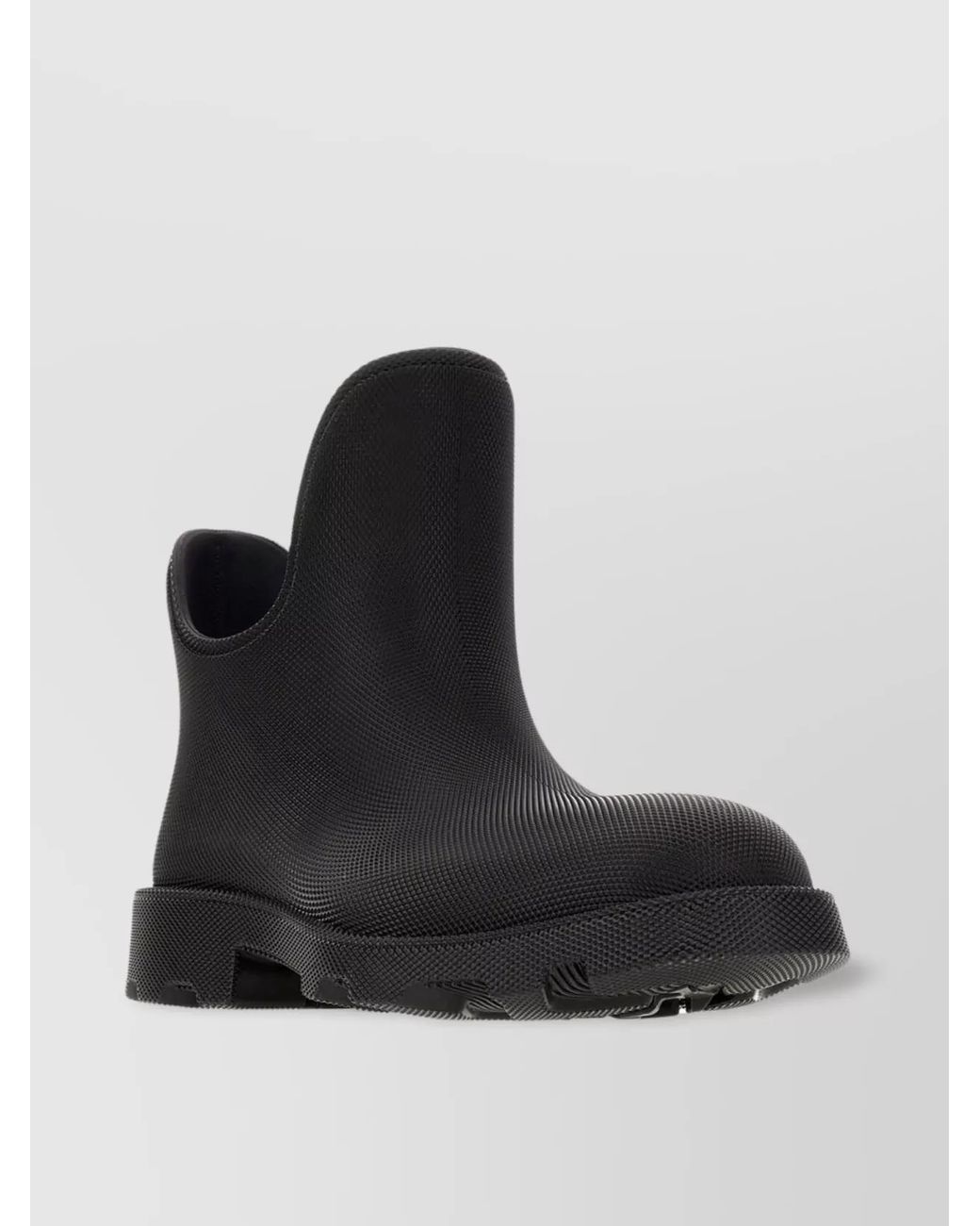 Burberry Black Rubber Ankle Boots for men