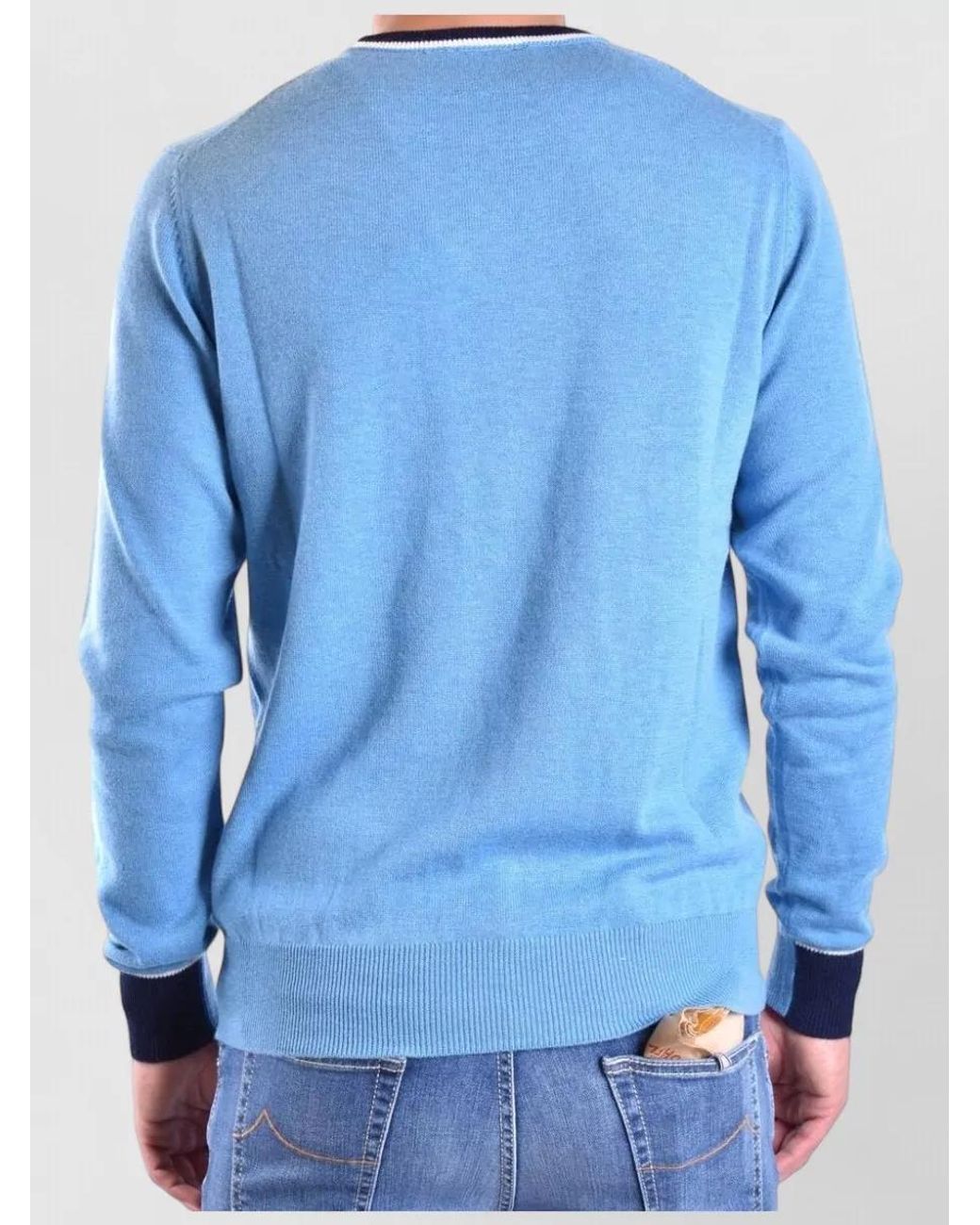 Peuterey Blue Wool Sweater for men
