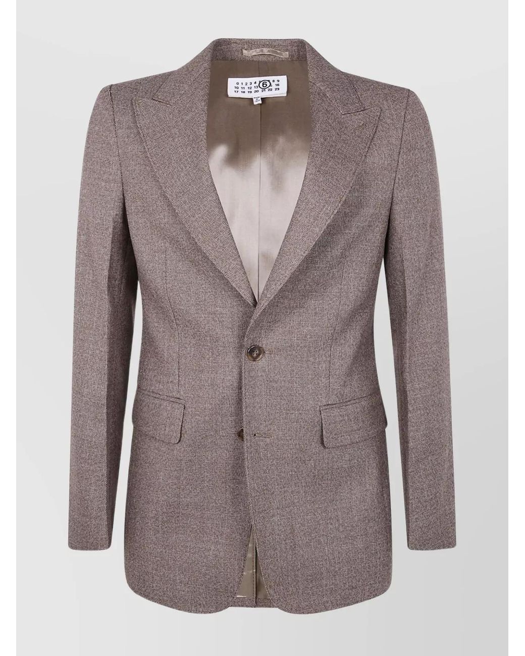 MM6 by Maison Margiela Brown Wool Blazer