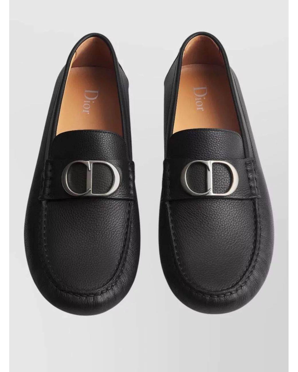 Dior Gray Driver Loafers for men
