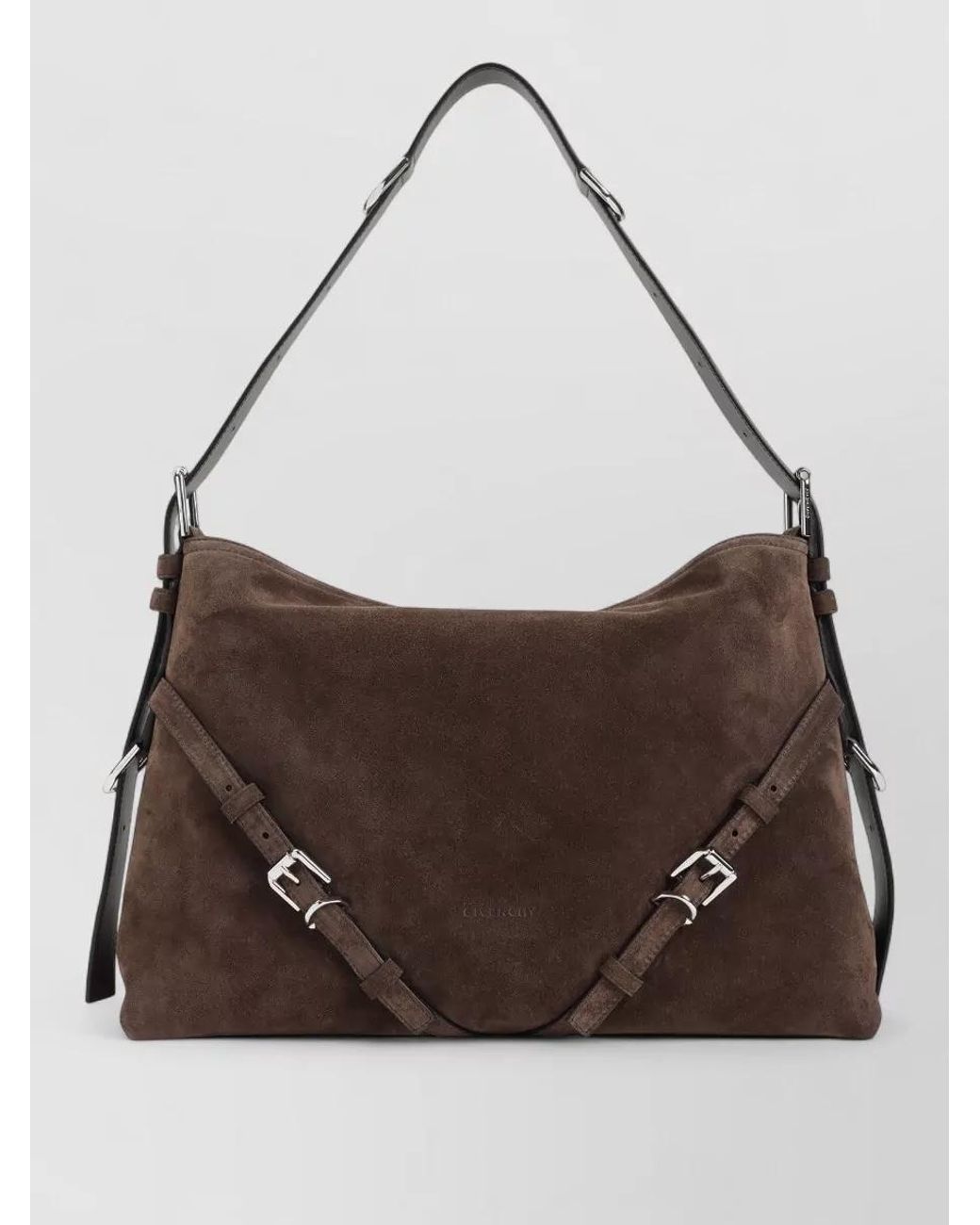 Givenchy Brown Voyou Medium Suede Leather Shoulder Bag