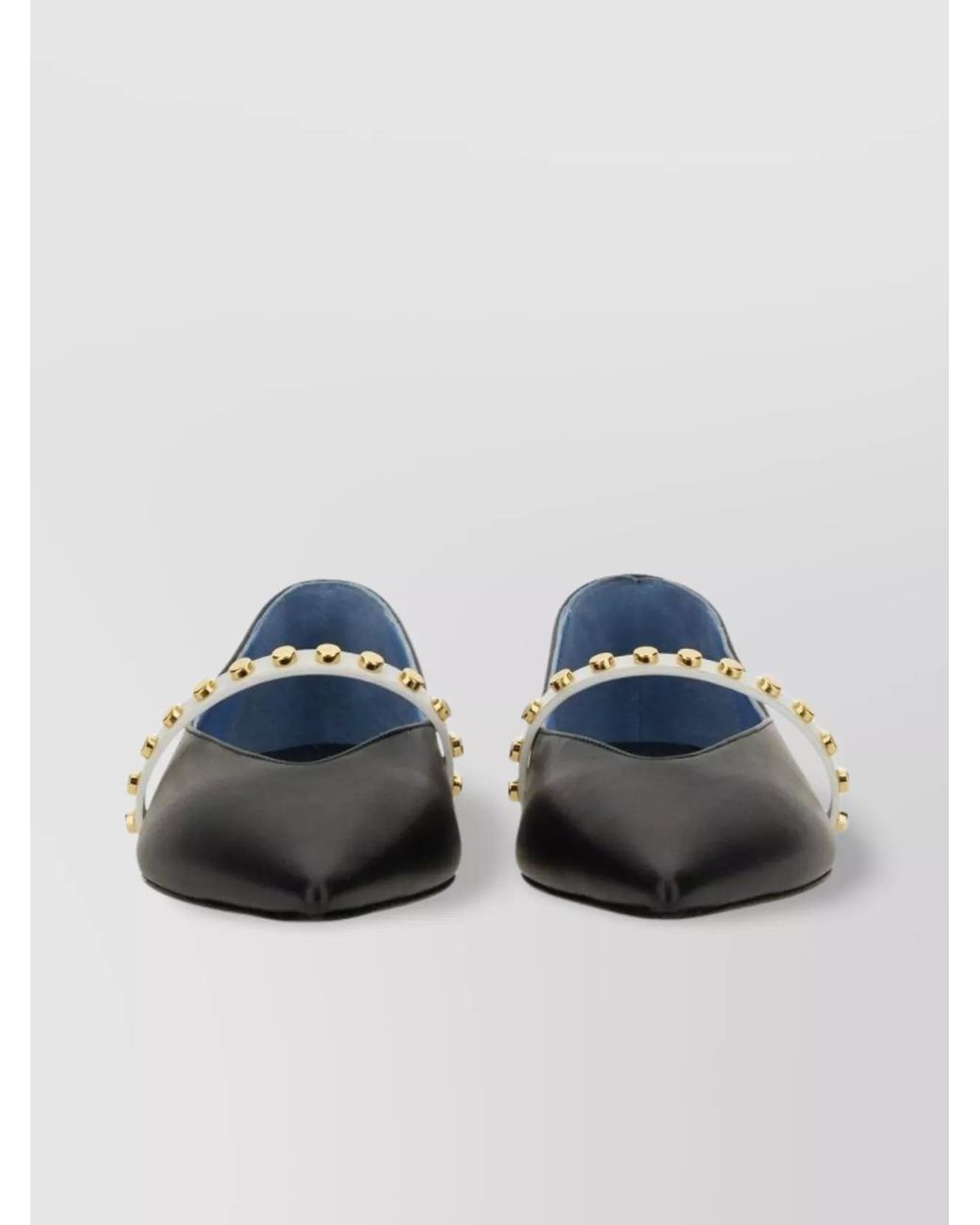 McQueen Black Leather Ballerina Shoes