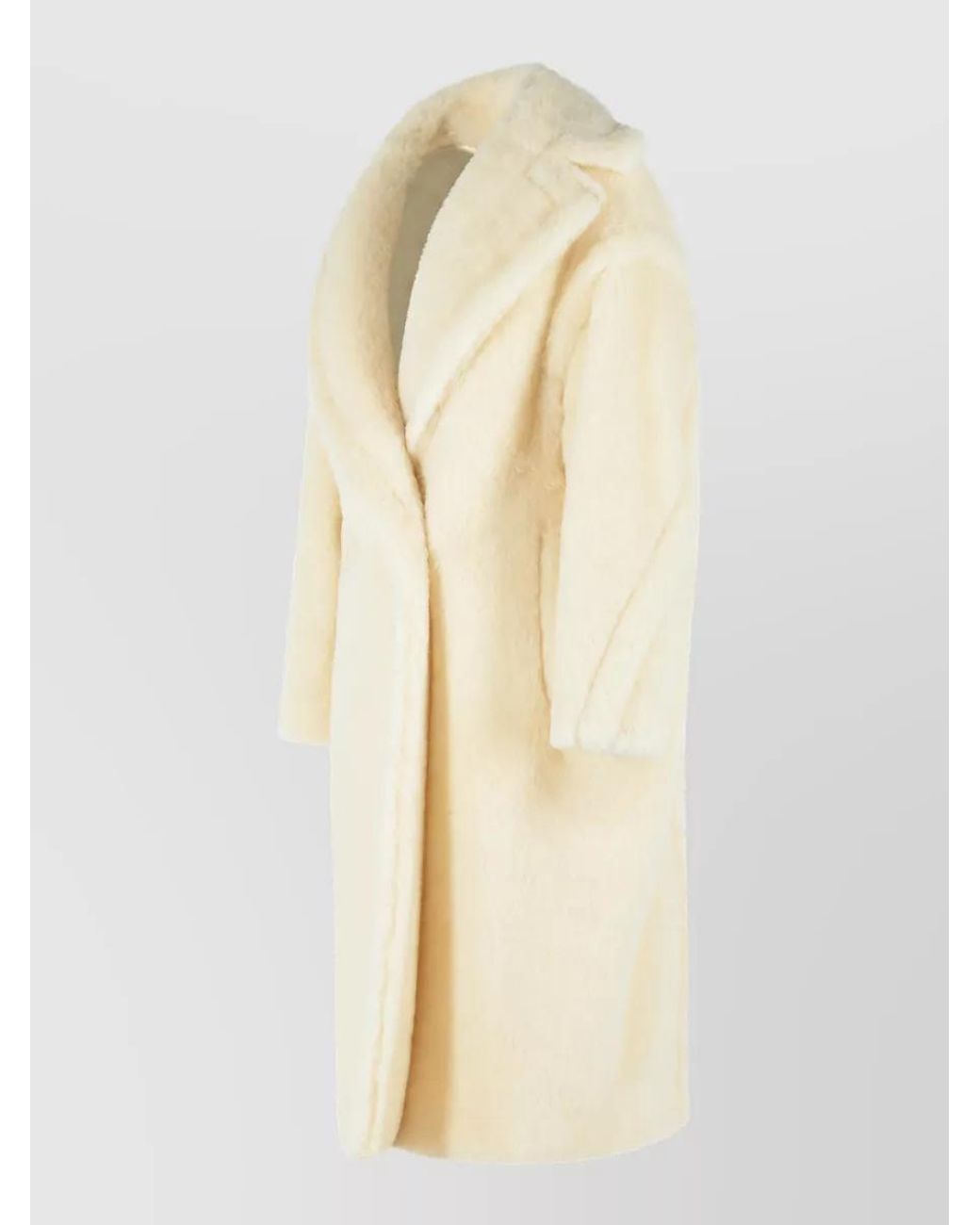 Max Mara Natural Alpaca Virgin Wool Silk Coat