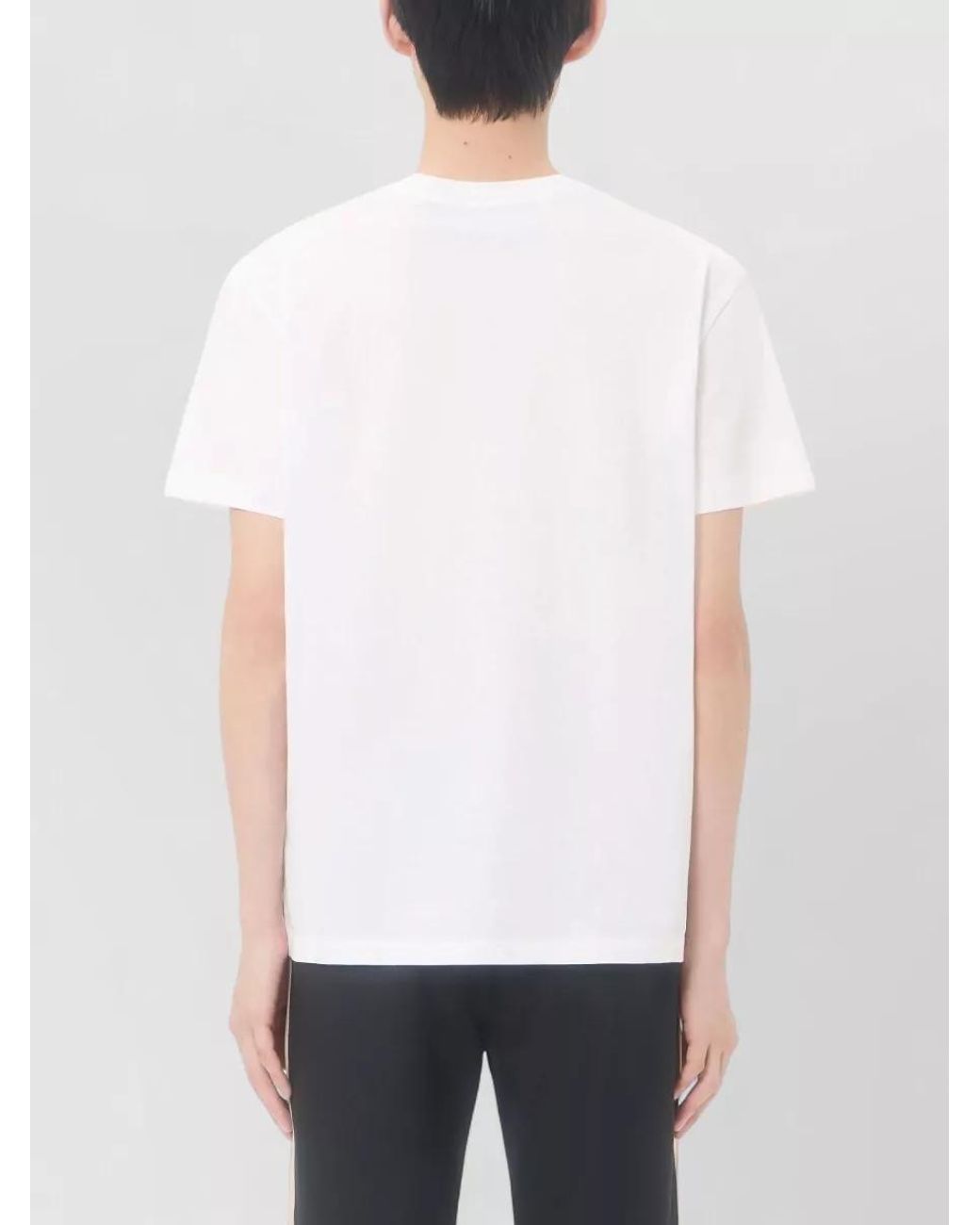 Valentino White Cotton Regular-Fit Short-Sleeve T-Shirt for men