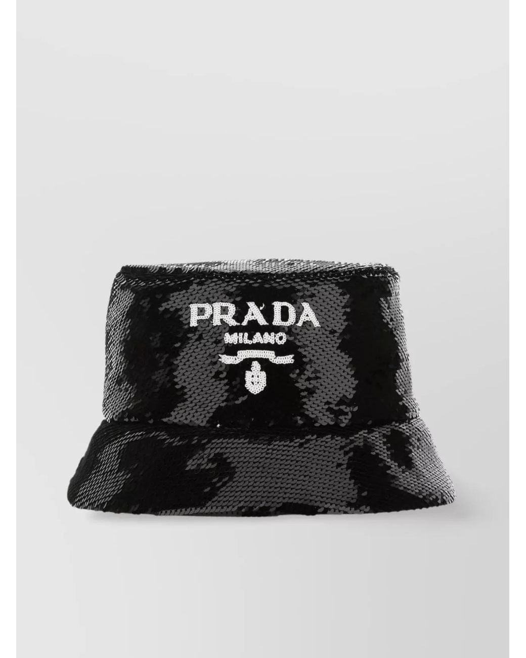 Prada Black Sequin Bucket Hat