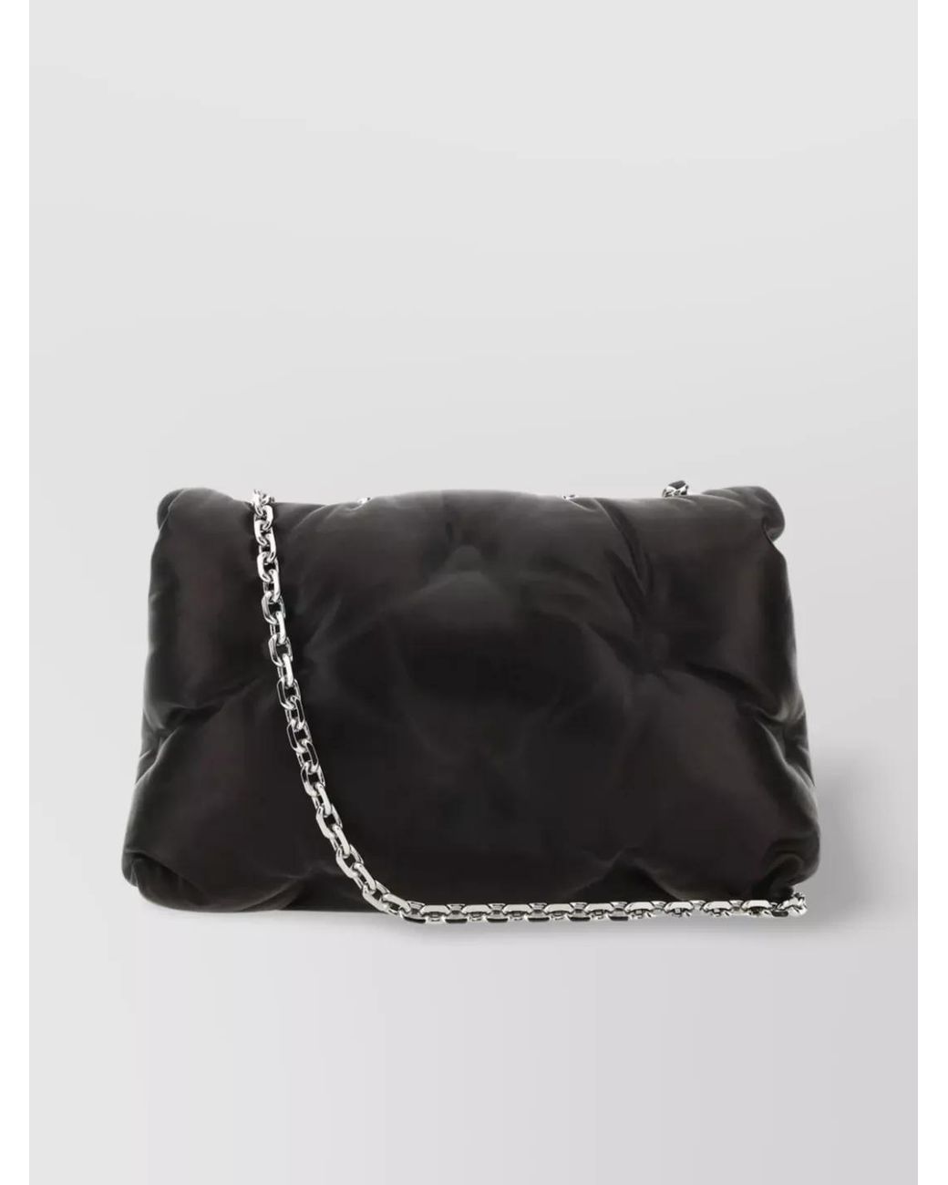 Maison Margiela Black Glam Slam Medium Leather Quilted Shoulder Bag