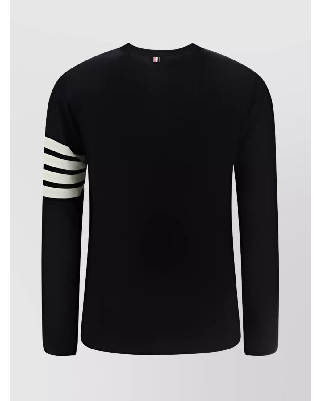 Thom Browne Black Wool Fine-Knit V-Neck Cardigan for men