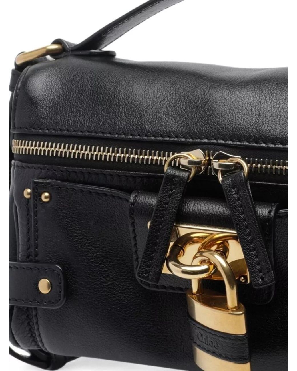 Chloé Black Paddington Small Leather Mini Bag