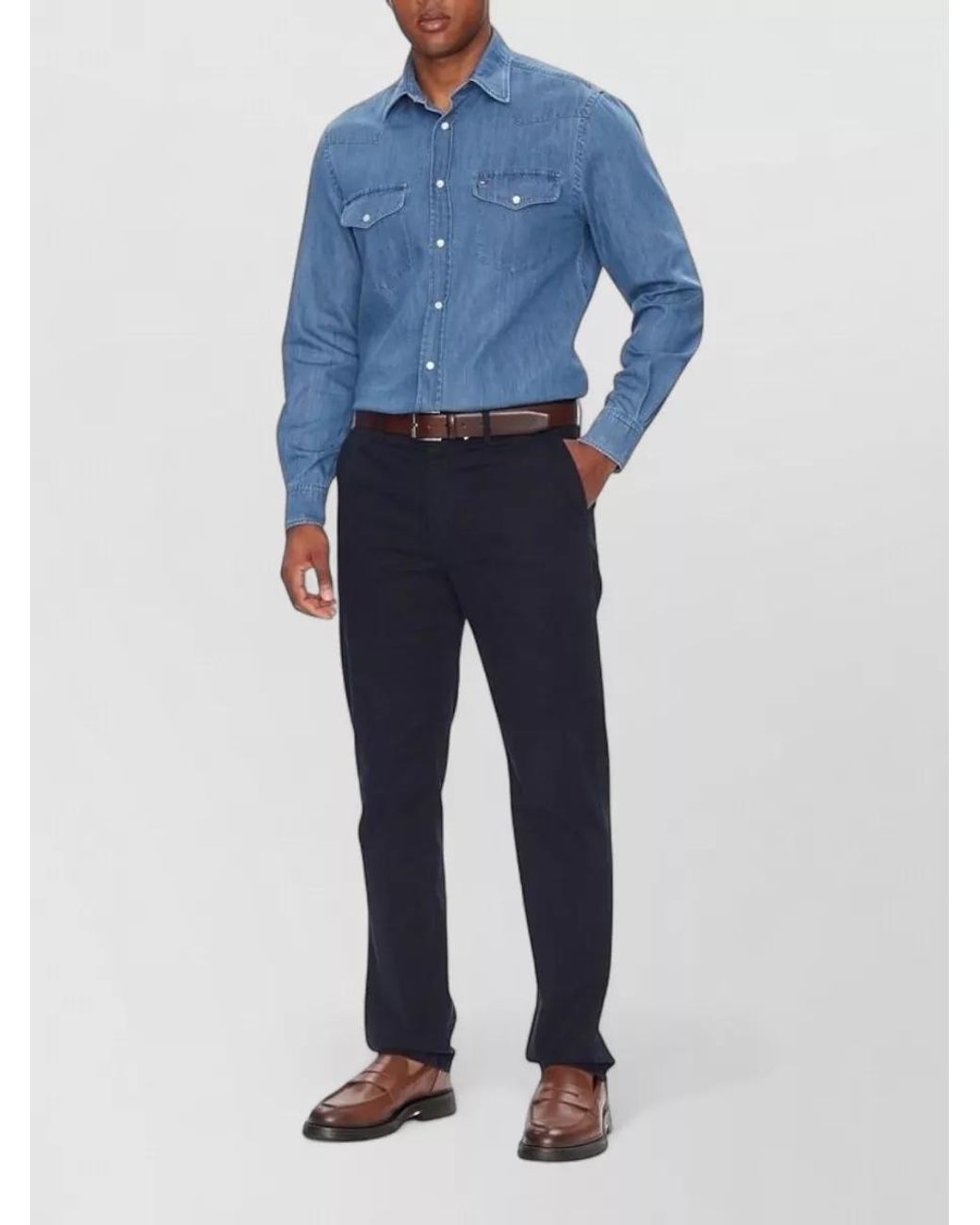 Tommy Hilfiger Blue Denim Shirt for men