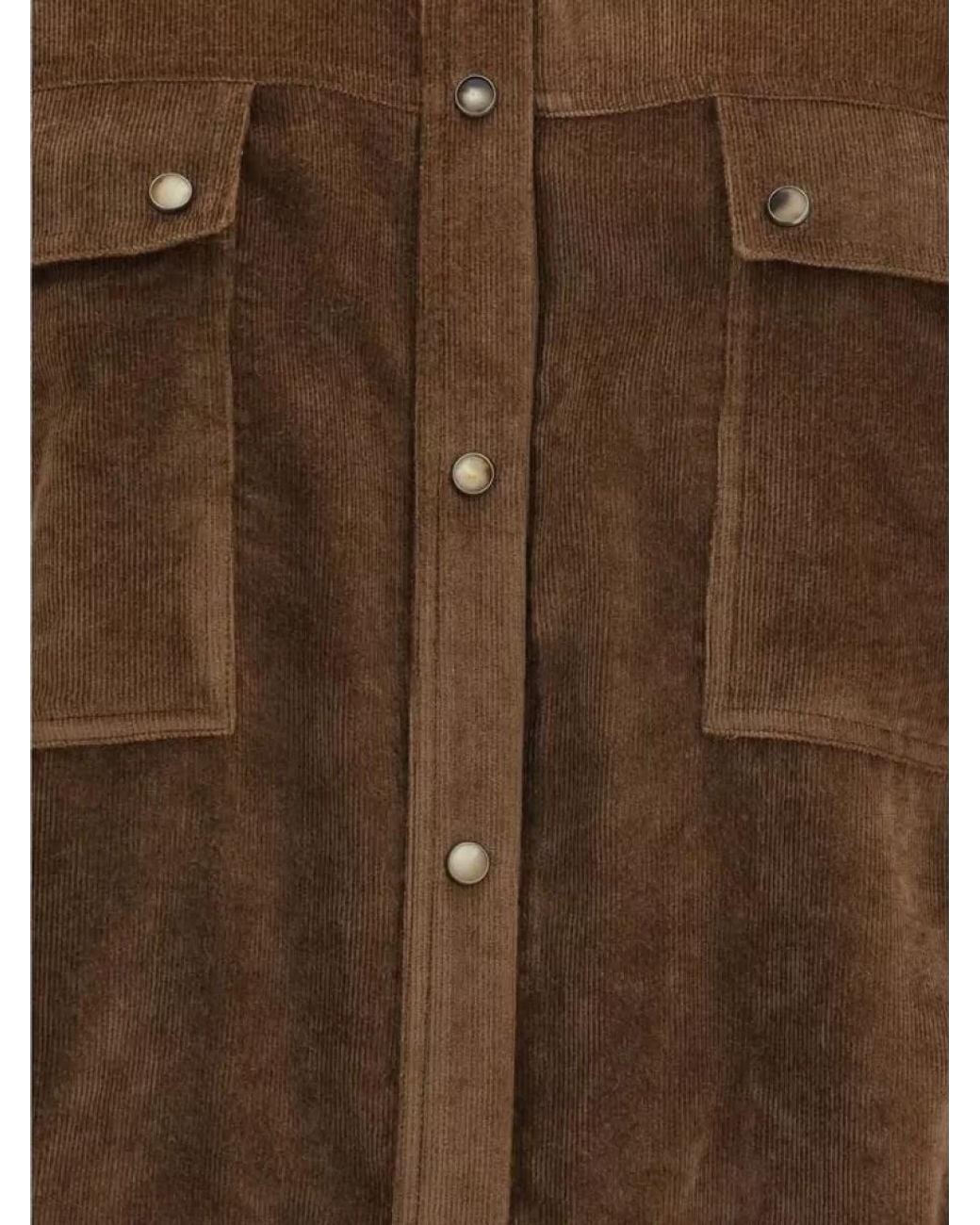 Brunello Cucinelli Brown Viscose Fitted Jacket