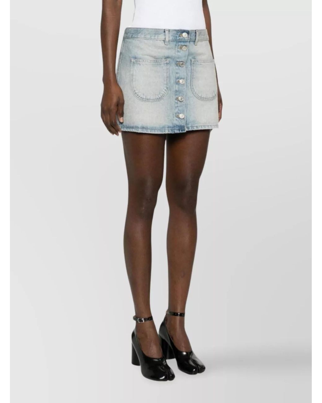Courreges Blue Denim Mini Skirt