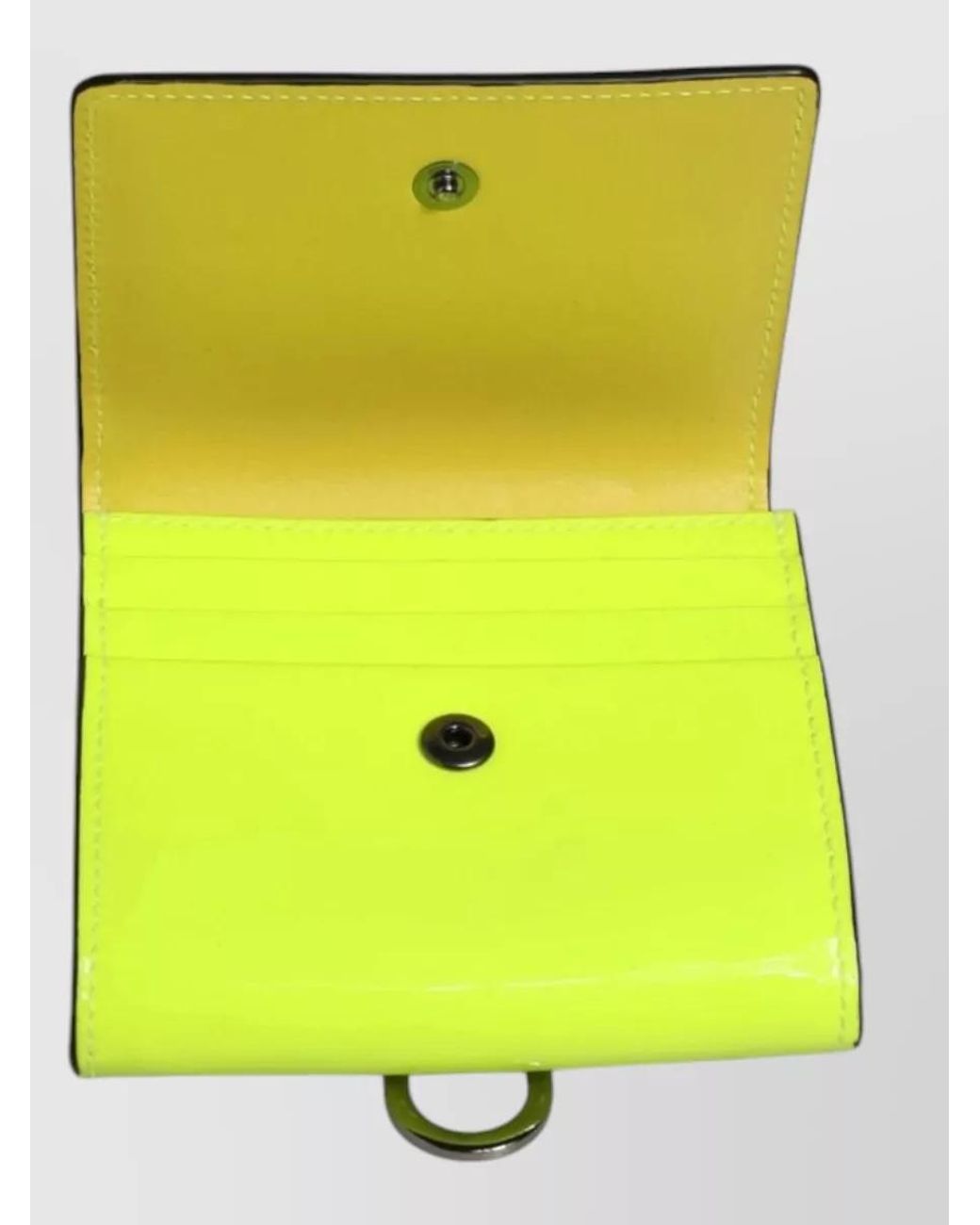Dolce & Gabbana Yellow Leather Neck Strap Cardholder for men