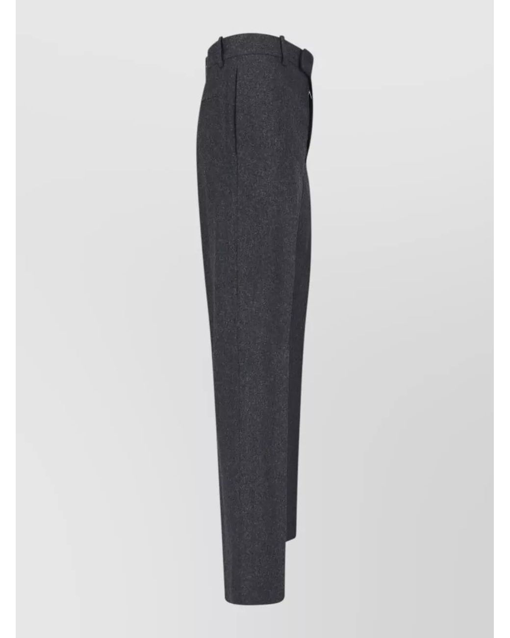 Jil Sander Blue Wool Straight-Leg Trousers for men