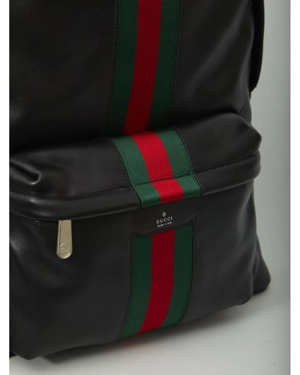 Gucci Black Leather Backpack for men