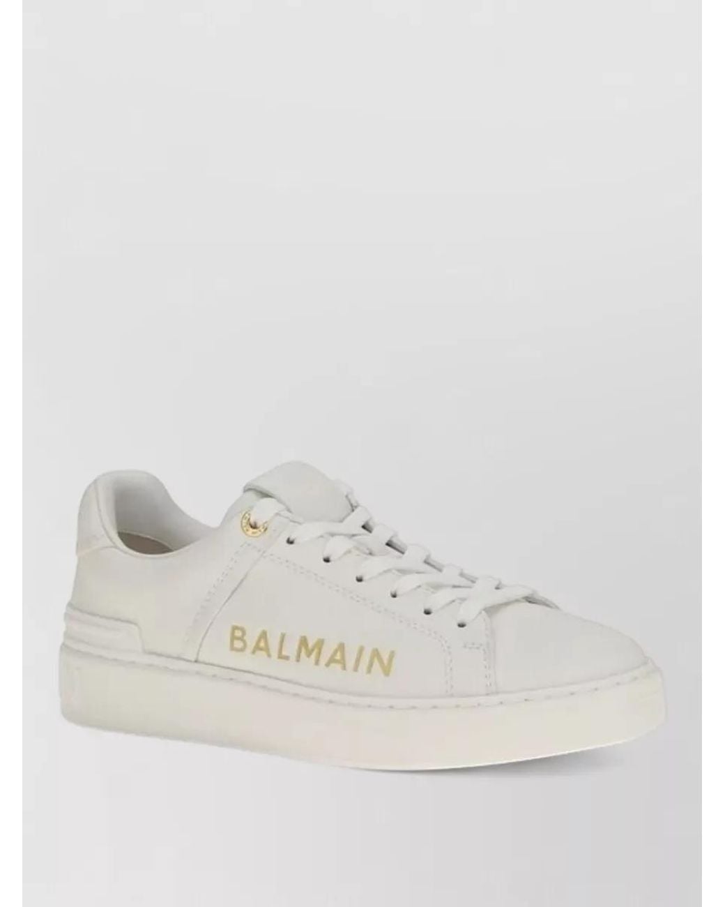 Balmain Natural Calf Leather Low-Top Sneakers