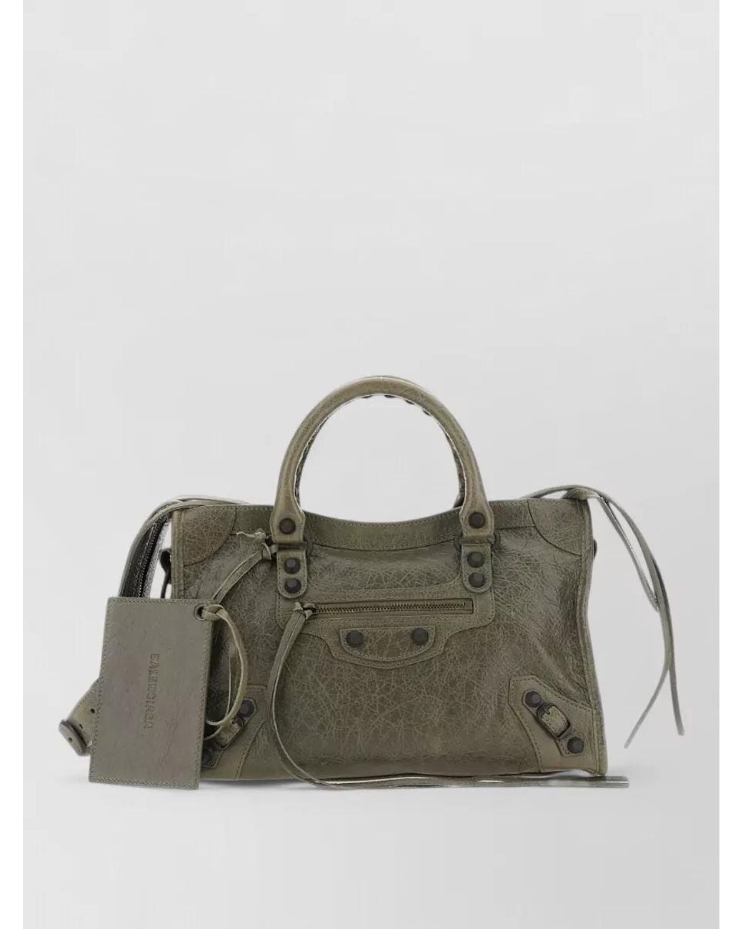 Balenciaga Green Le City Small Leather Shoulder Bag