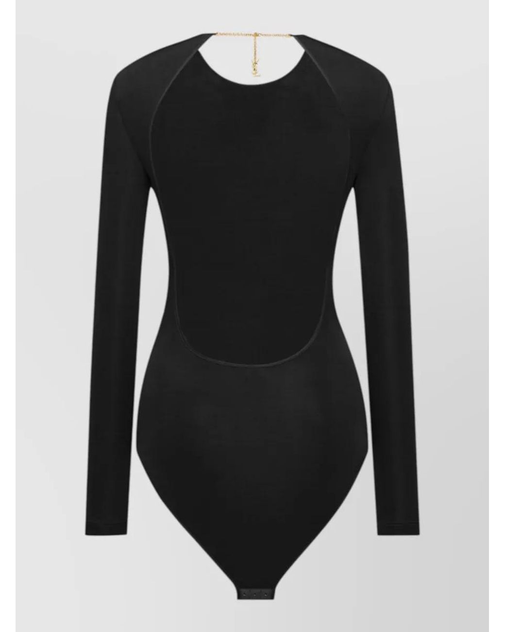 Saint Laurent Black Backless Bodysuit