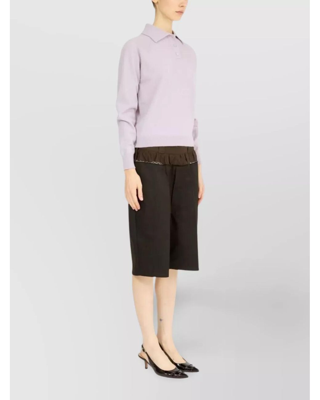 Maison Margiela Pink Virgin Wool Polo Shirt