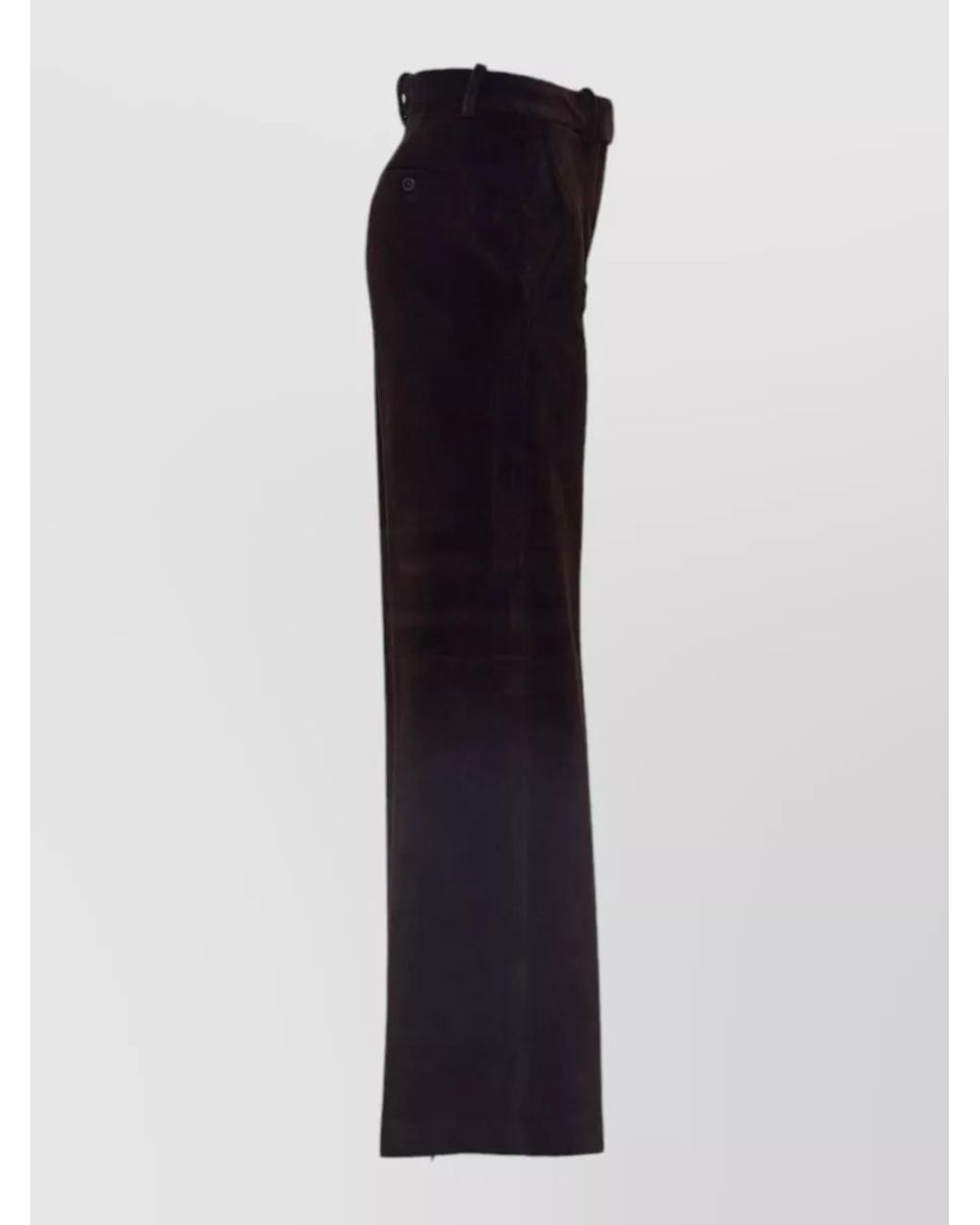 Circolo 1901 Blue Velvet Straight-Leg Trousers