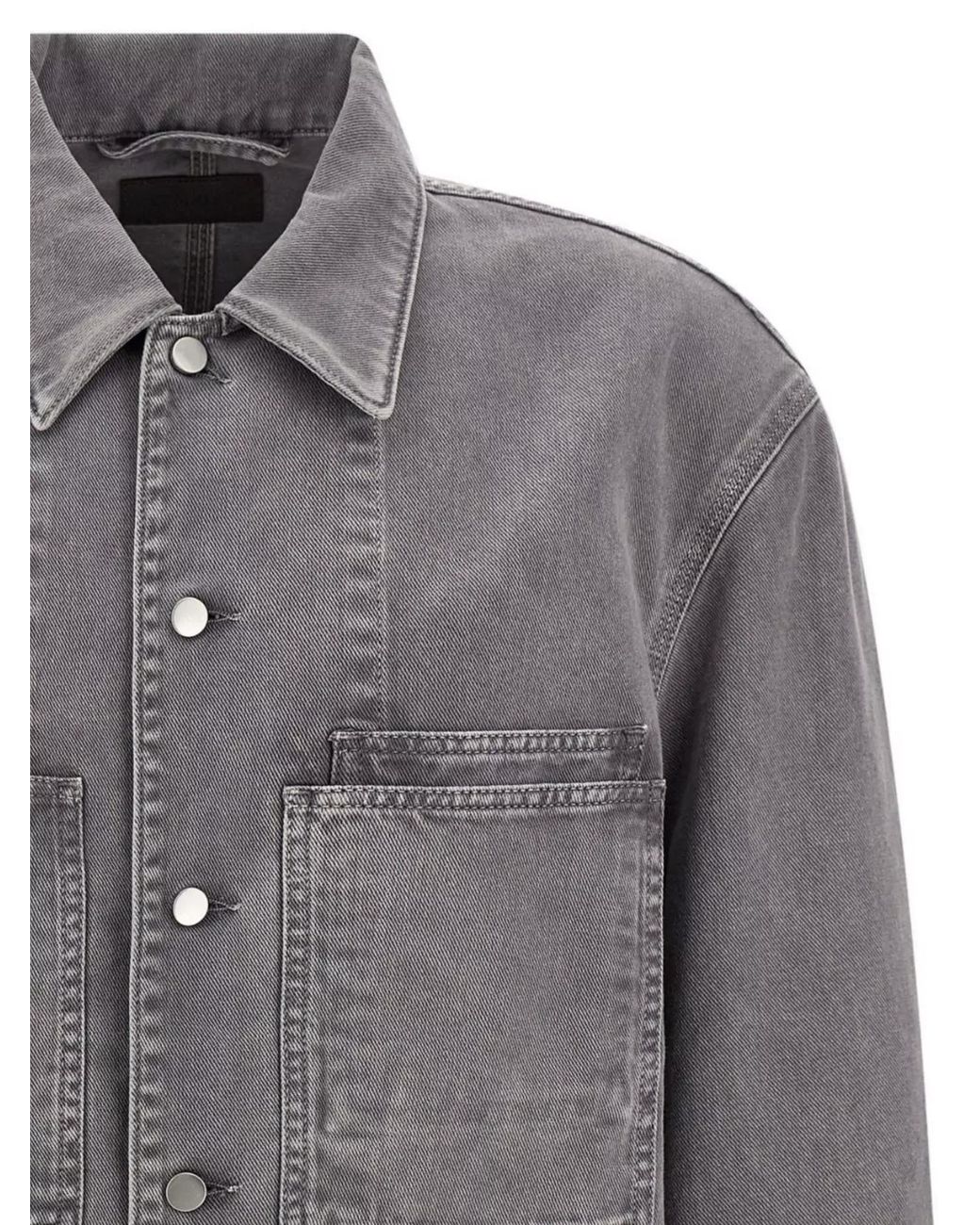 Lemaire Gray Denim Oversized Overshirt for men