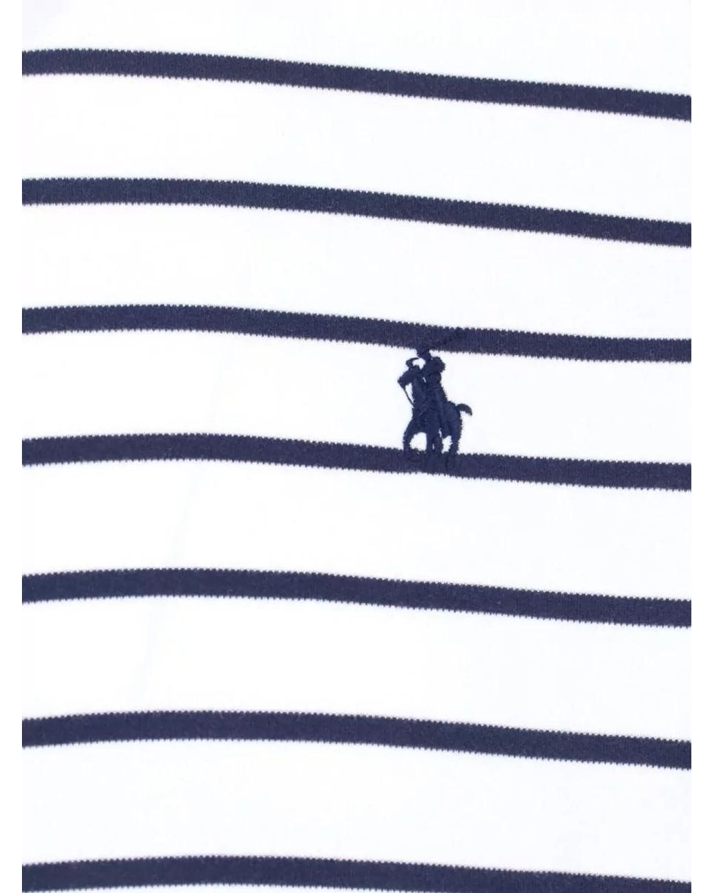 Polo Ralph Lauren White Crew Neck Striped Short Sleeve T Shirt for men
